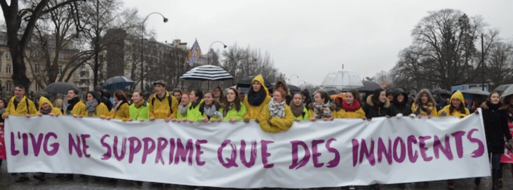 Banderole : L'IVG ne supprime que des innocents