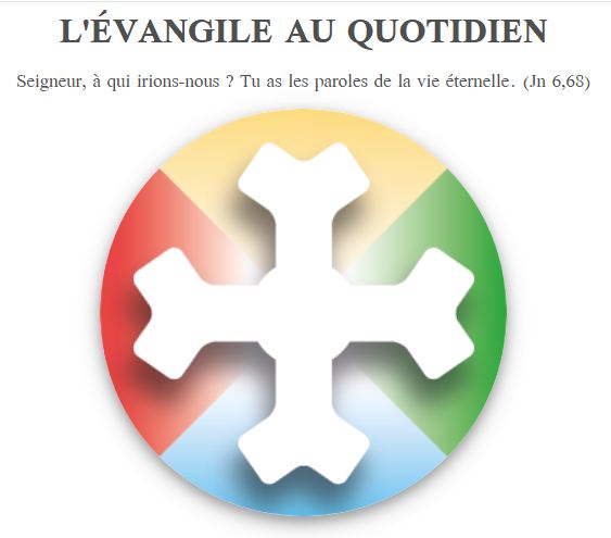 Logo de l'application Evangelizo, l'Évangile au quotidien