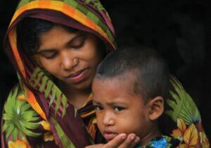 Maman indienne et son fils
